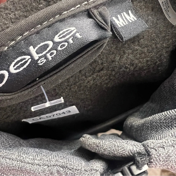 Bebe sport coat jacket windbreaker raincoat fleece interior grey with crystals - Picture 7 of 8